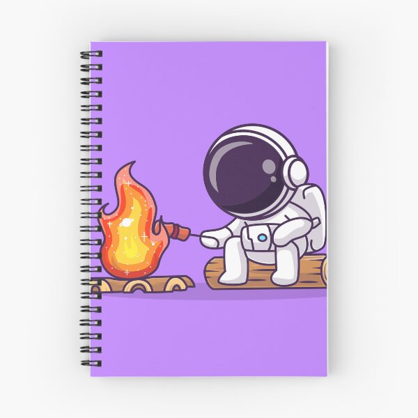 Item preview, Cosmic Marshmallow Roast: Cute Astronaut Grilling in Space Cartoon Vector Icon Illustration designed and sold by hjian8219.