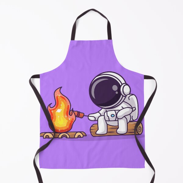 Item preview, Cosmic Marshmallow Roast: Cute Astronaut Grilling in Space Cartoon Vector Icon Illustration designed and sold by hjian8219.