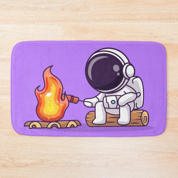 Item preview, Cosmic Marshmallow Roast: Cute Astronaut Grilling in Space Cartoon Vector Icon Illustration designed and sold by hjian8219.