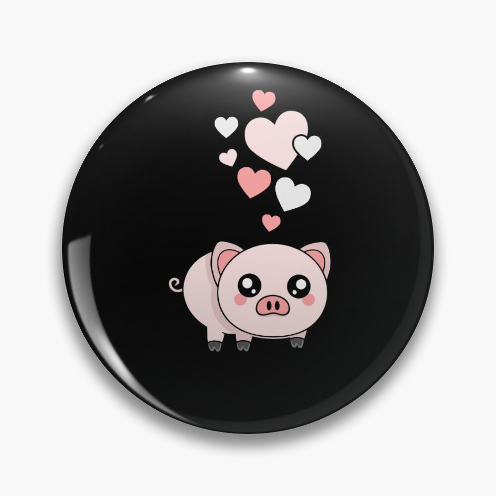 Kawaii Cute Pig With Hearts