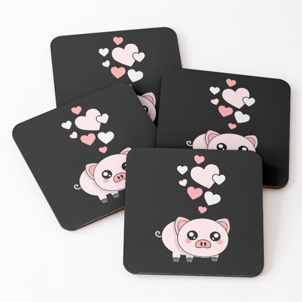 Item preview, Kawaii Cute Pig With Hearts designed and sold by eternallygifted.