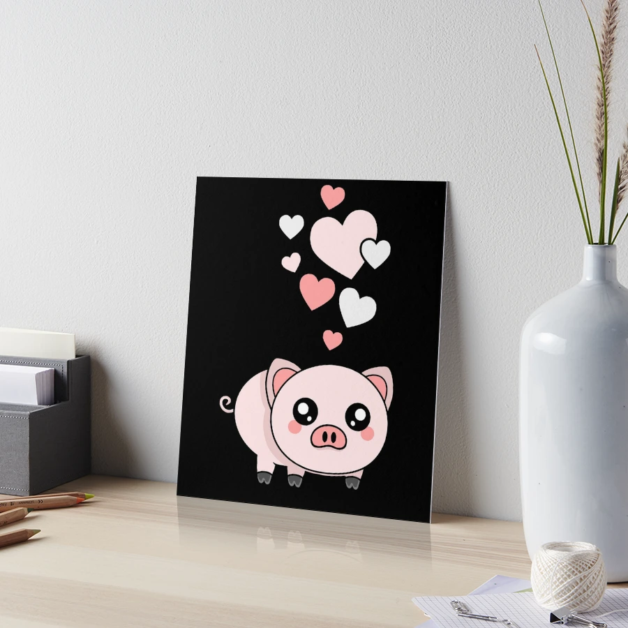 Kawaii Cute Pig With Hearts