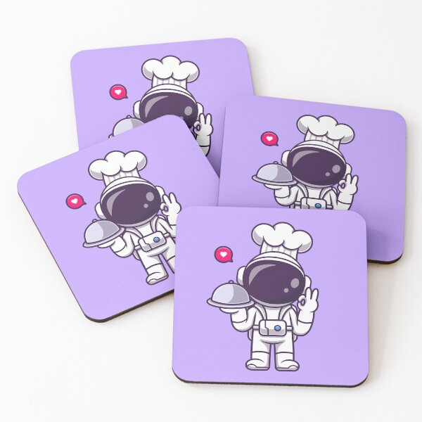 Item preview, Galactic Chef's Delight: Cute Astronaut Chef Serving Food Cartoon Vector Icon Illustration" designed and sold by hjian8219.