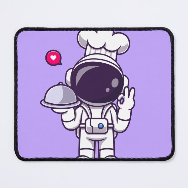 Item preview, Galactic Chef's Delight: Cute Astronaut Chef Serving Food Cartoon Vector Icon Illustration" designed and sold by hjian8219.