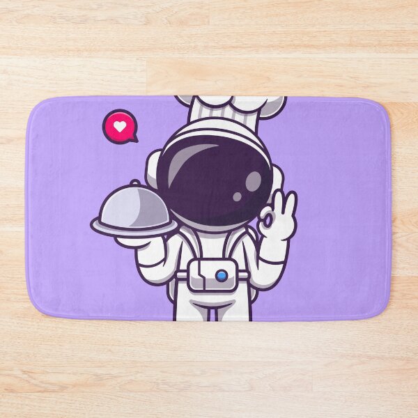 Item preview, Galactic Chef's Delight: Cute Astronaut Chef Serving Food Cartoon Vector Icon Illustration" designed and sold by hjian8219.