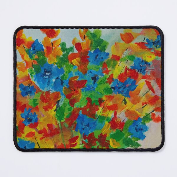 Item preview, Abstract Flowers Blue and Orange designed and sold by Rob McCullough.