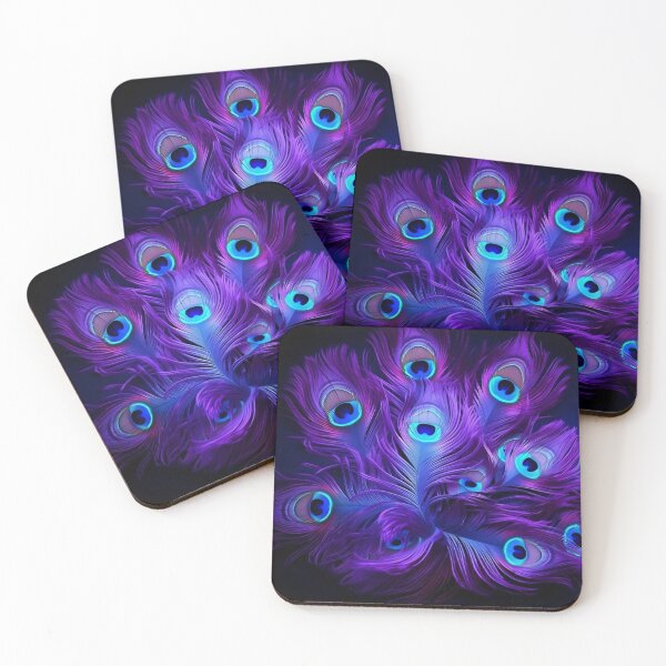 Item preview, lilac peacock feathers designed and sold by Stickerlion.