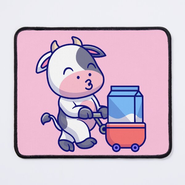 Item preview, Moo-ving Milk Delivery: Cute Cow with Trolley Cartoon Vector Icon Illustration designed and sold by hjian8219.