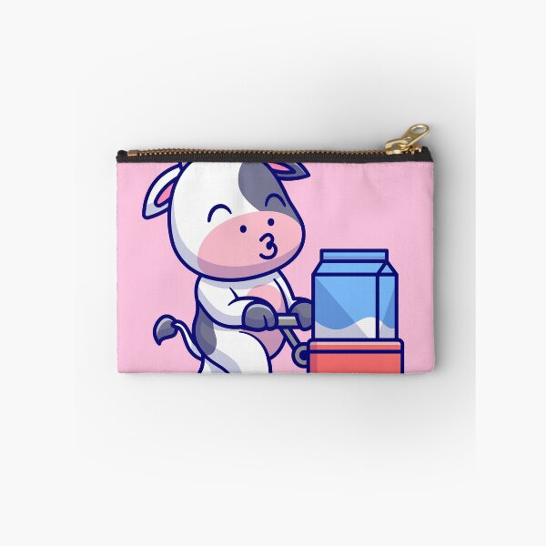 Item preview, Moo-ving Milk Delivery: Cute Cow with Trolley Cartoon Vector Icon Illustration designed and sold by hjian8219.
