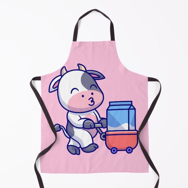 Item preview, Moo-ving Milk Delivery: Cute Cow with Trolley Cartoon Vector Icon Illustration designed and sold by hjian8219.