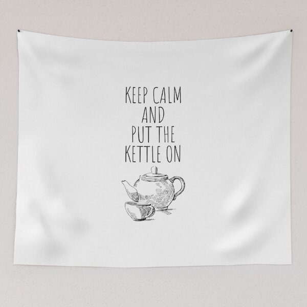Item preview, keep calm and put the kettle on - something elegant for tea lovers designed and sold by EmeraldeaArt.