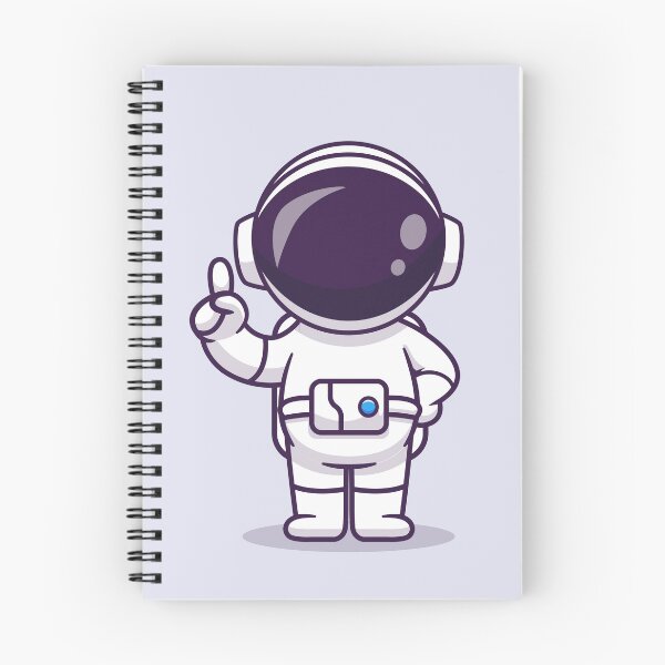 Item preview, Idea Explorer: Cute Astronaut Pointing with Hand Cartoon Vector Icon designed and sold by hjian8219.