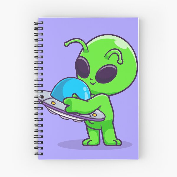 Item preview, Alien Affection: Cute Cartoon Vector Icon Illustration of Alien Hugging UFO Toy designed and sold by hjian8219.