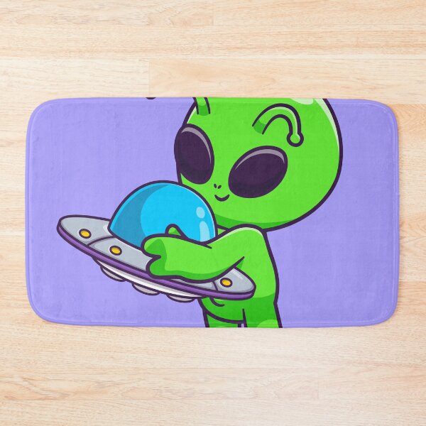 Item preview, Alien Affection: Cute Cartoon Vector Icon Illustration of Alien Hugging UFO Toy designed and sold by hjian8219.