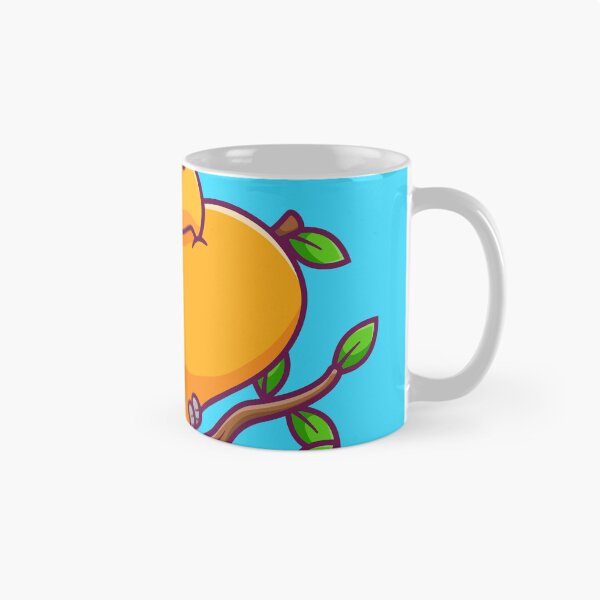 Item preview, Tropical Treat: Cute Parrot Enjoying Mango on Branch Cartoon Vector Icon Illustration designed and sold by hjian8219.