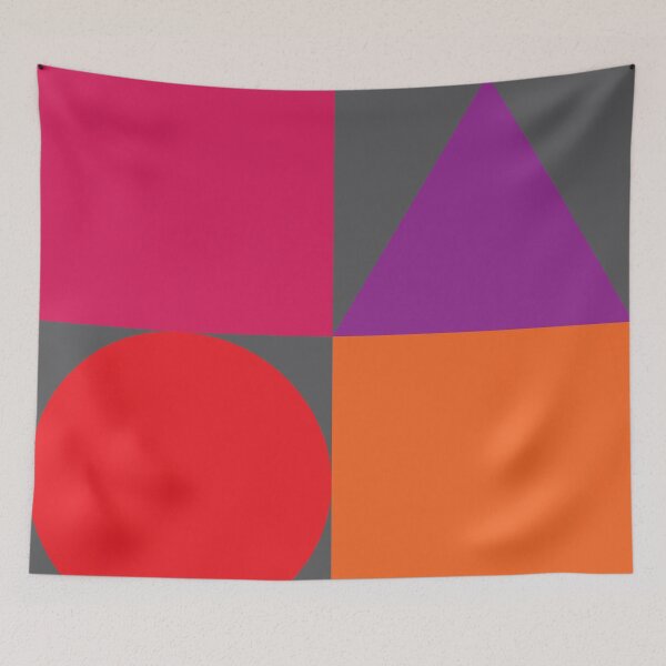 Item preview, Color blocks in hot colors on gray designed and sold by HelenDBVickers.