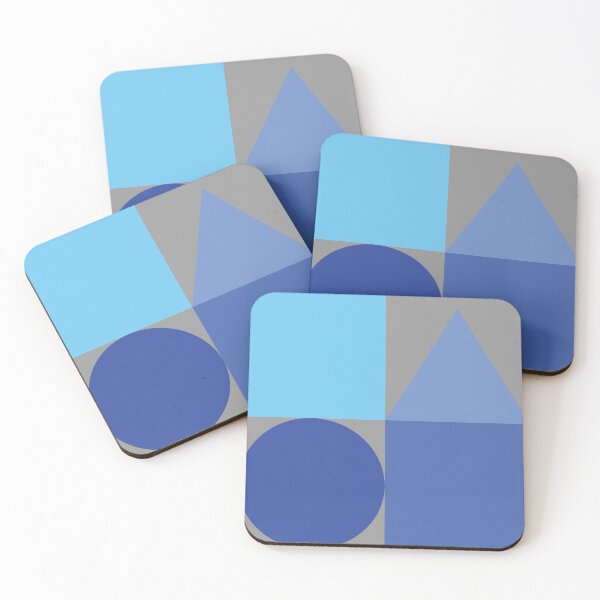 Item preview, Color blocks in blues on gray designed and sold by HelenDBVickers.
