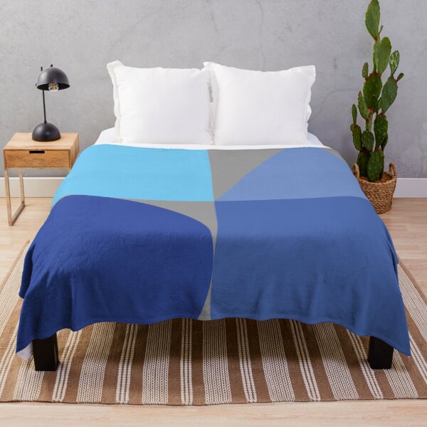 Item preview, Color blocks in blues on gray designed and sold by HelenDBVickers.