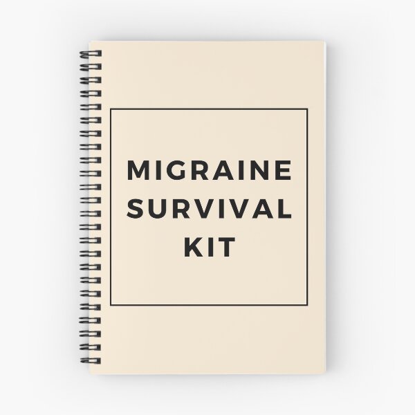 Item preview, Migraine Survival Kit Funny Migraine Designs Beige Khaki Cute Funny Shirt Minimalist Chronic Pain Illness Spoonie Headache Awareness designed and sold by InterpreTees.