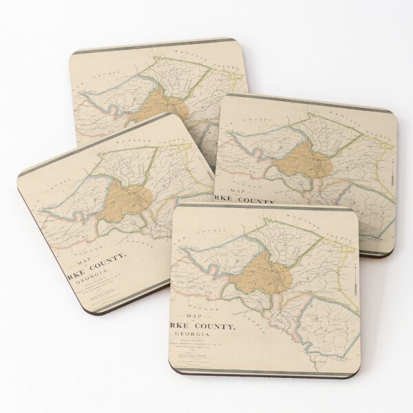 Item preview, Vintage Map of Clarke County GA (1898) designed and sold by BravuraMedia.