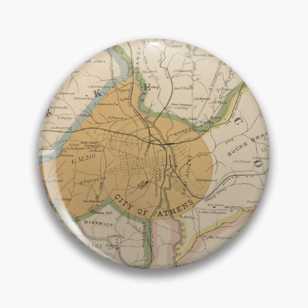 Item preview, Vintage Map of Clarke County GA (1898) designed and sold by BravuraMedia.