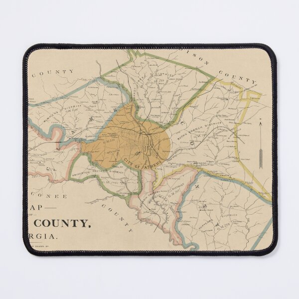 Item preview, Vintage Map of Clarke County GA (1898) designed and sold by BravuraMedia.