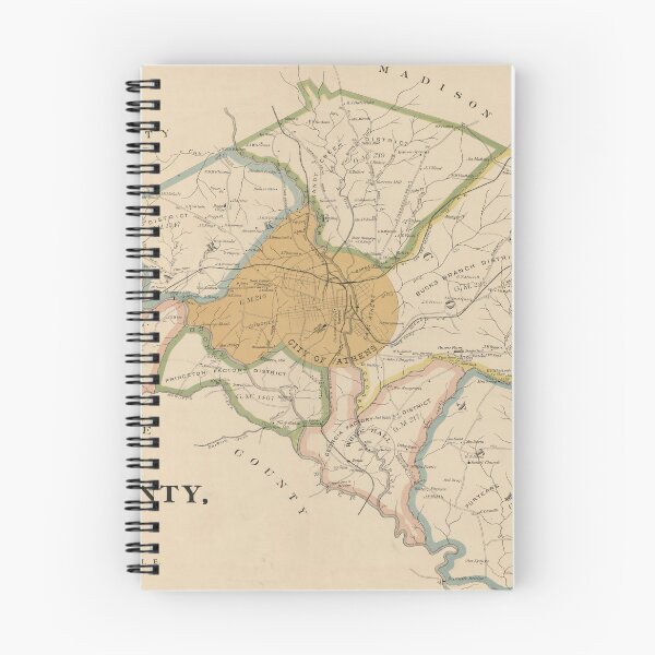 Item preview, Vintage Map of Clarke County GA (1898) designed and sold by BravuraMedia.