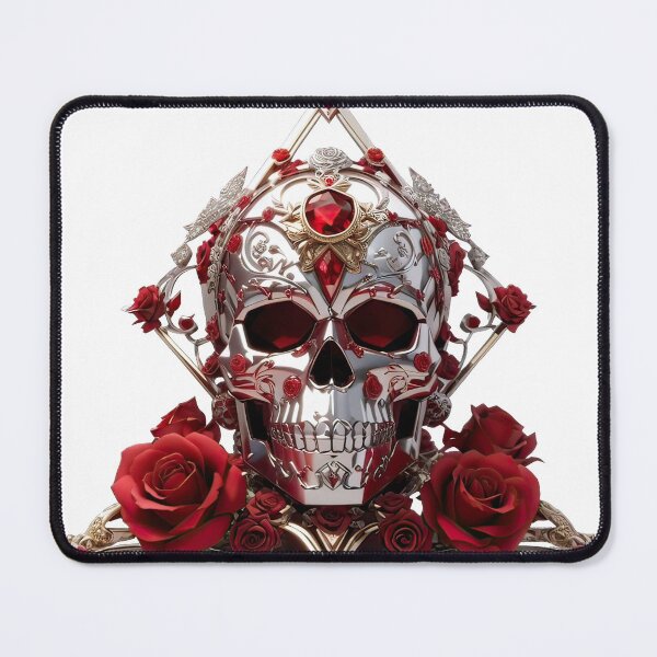 Item preview, Metallic Red Skull Roses designed and sold by tankuss.