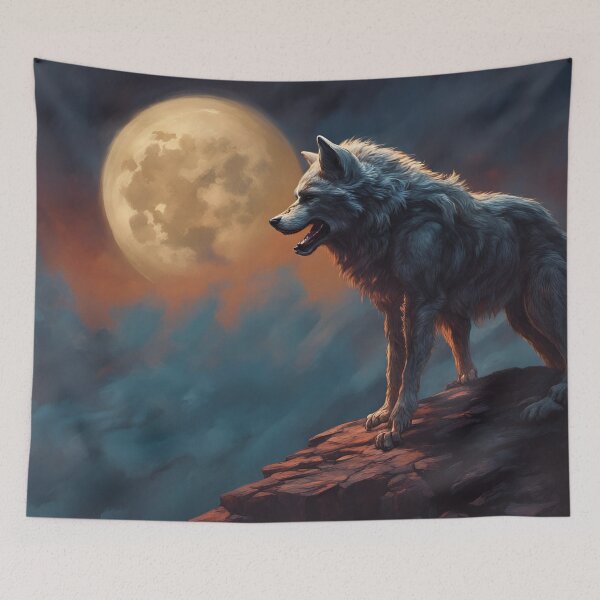 Item preview, Full moon wolf  designed and sold by CloudyIdeas3288.