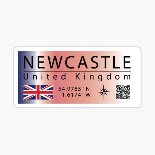 Artikel-Vorschau von Newcastle, Vereinigtes Königreich mit Link zur Karten-QR, designt und verkauft von Centarnet.