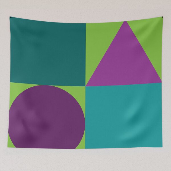 Item preview, Color blocks in greens and purple colors  designed and sold by HelenDBVickers.