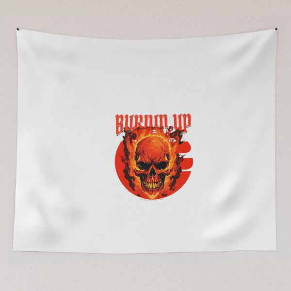 Item preview, Burnin Up Skull designed and sold by RiptideShirt.