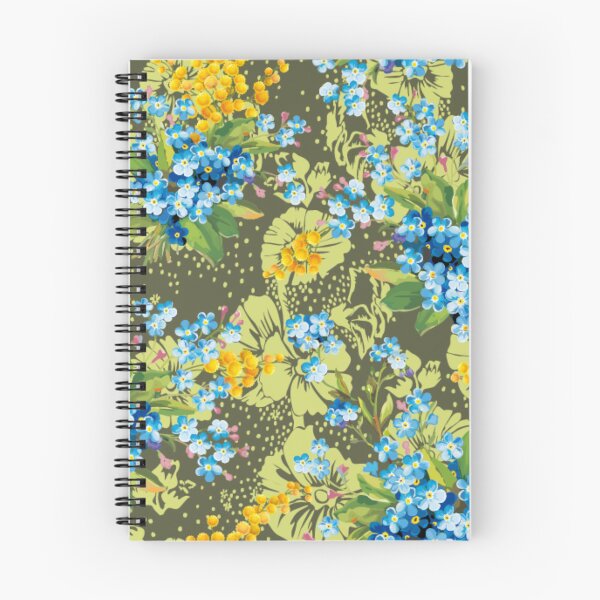 Item preview, blue, and green herbaceous flowers designed and sold by obinsuma.