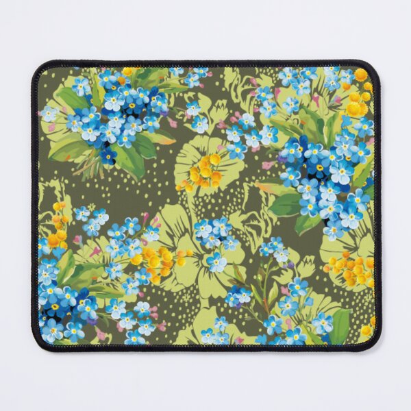 Item preview, blue, and green herbaceous flowers designed and sold by obinsuma.
