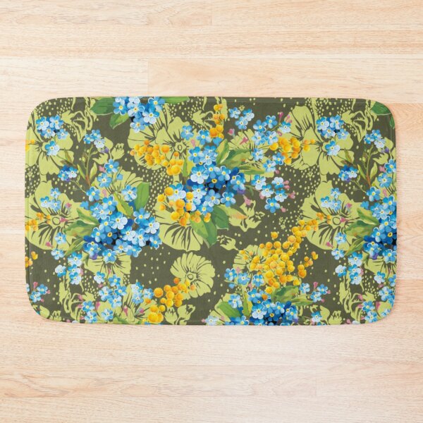 Item preview, blue, and green herbaceous flowers designed and sold by obinsuma.