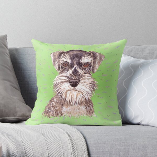 Miniature Schnauzer to Love Throw Pillow