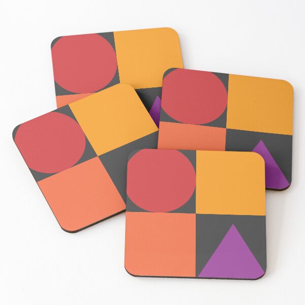 Item preview, Color blocks in warm colors on dark gray designed and sold by HelenDBVickers.