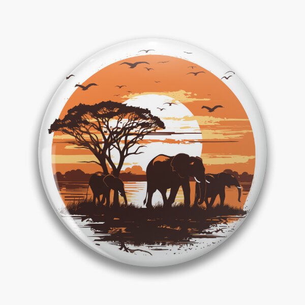 Item preview, African Elephant Family at Sunset - AI Art T-Shirt designed and sold by AIPICCRAFT.