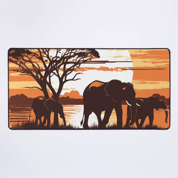 Item preview, African Elephant Family at Sunset - AI Art T-Shirt designed and sold by AIPICCRAFT.