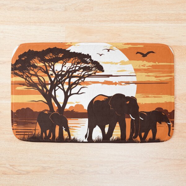 Item preview, African Elephant Family at Sunset - AI Art T-Shirt designed and sold by AIPICCRAFT.
