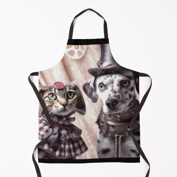 Item preview, Steampunk Version of Gingham Dog and Calico Cat (AI Generated Art) designed and sold by Cowboy Folly.