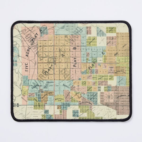 Item preview, Vintage Map of Ogden UT (1891) designed and sold by BravuraMedia.