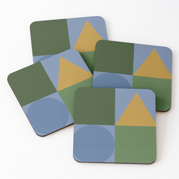 Item preview, Color blocks in rich colors on dusty blue designed and sold by HelenDBVickers.