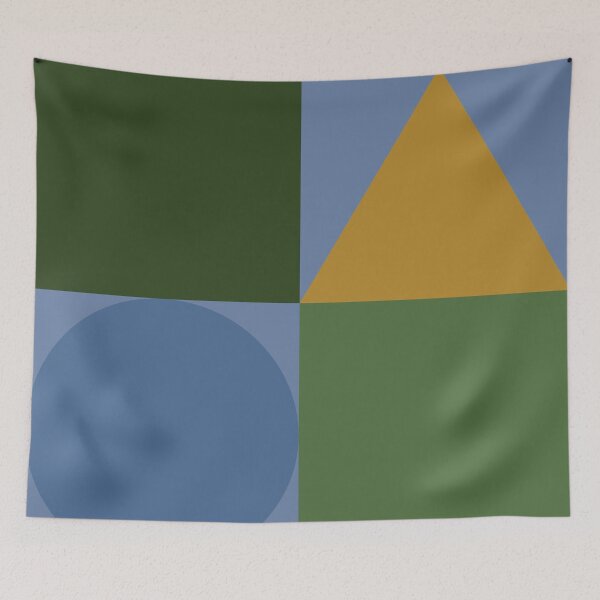 Item preview, Color blocks in rich colors on dusty blue designed and sold by HelenDBVickers.