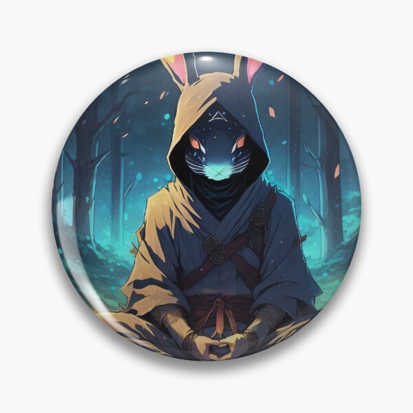 Aperçu de l'œuvre Lapin Ninja méditant dans la forêt créée et vendue par Ac3k.
