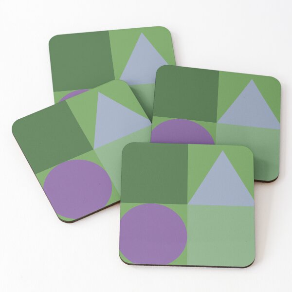 Item preview, Color blocks in greens and purple designed and sold by HelenDBVickers.
