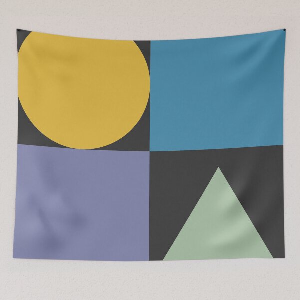 Item preview, Color blocks in soft neutral colors on dark gray designed and sold by HelenDBVickers.