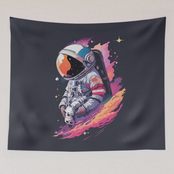 Item preview, Galactic Exploration: Intricate Astronaut Design Amidst Cosmic Wonder designed and sold by TrendyArtInk.