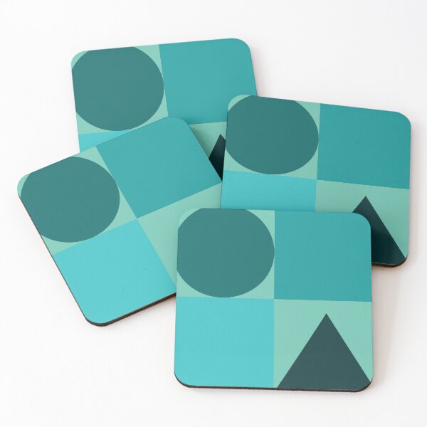 Item preview, Color blocks in a range of teals designed and sold by HelenDBVickers.