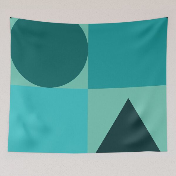 Item preview, Color blocks in a range of teals designed and sold by HelenDBVickers.